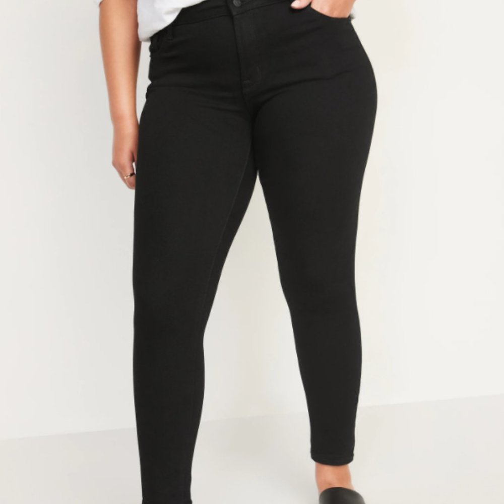 Black Rockstar Super Skinny Jeans Size 12